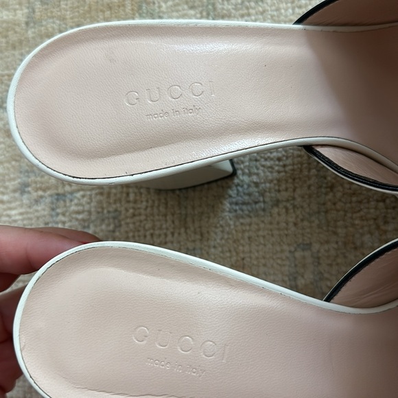 Gucci Mystic White Marmont Fringe Leather Mules size 39 - Picture 9 of 14